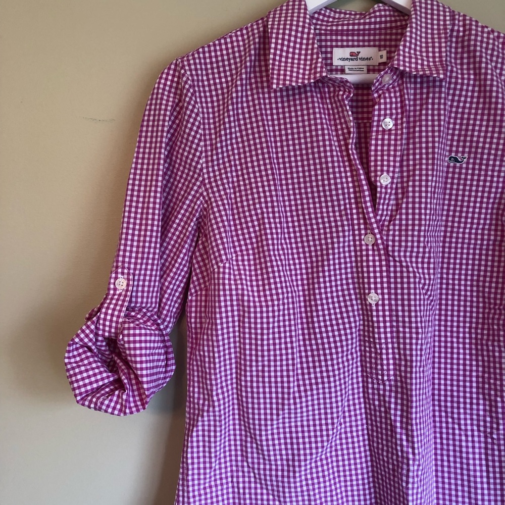 Vineyard Vines Half Button Checkered Popover - image 1